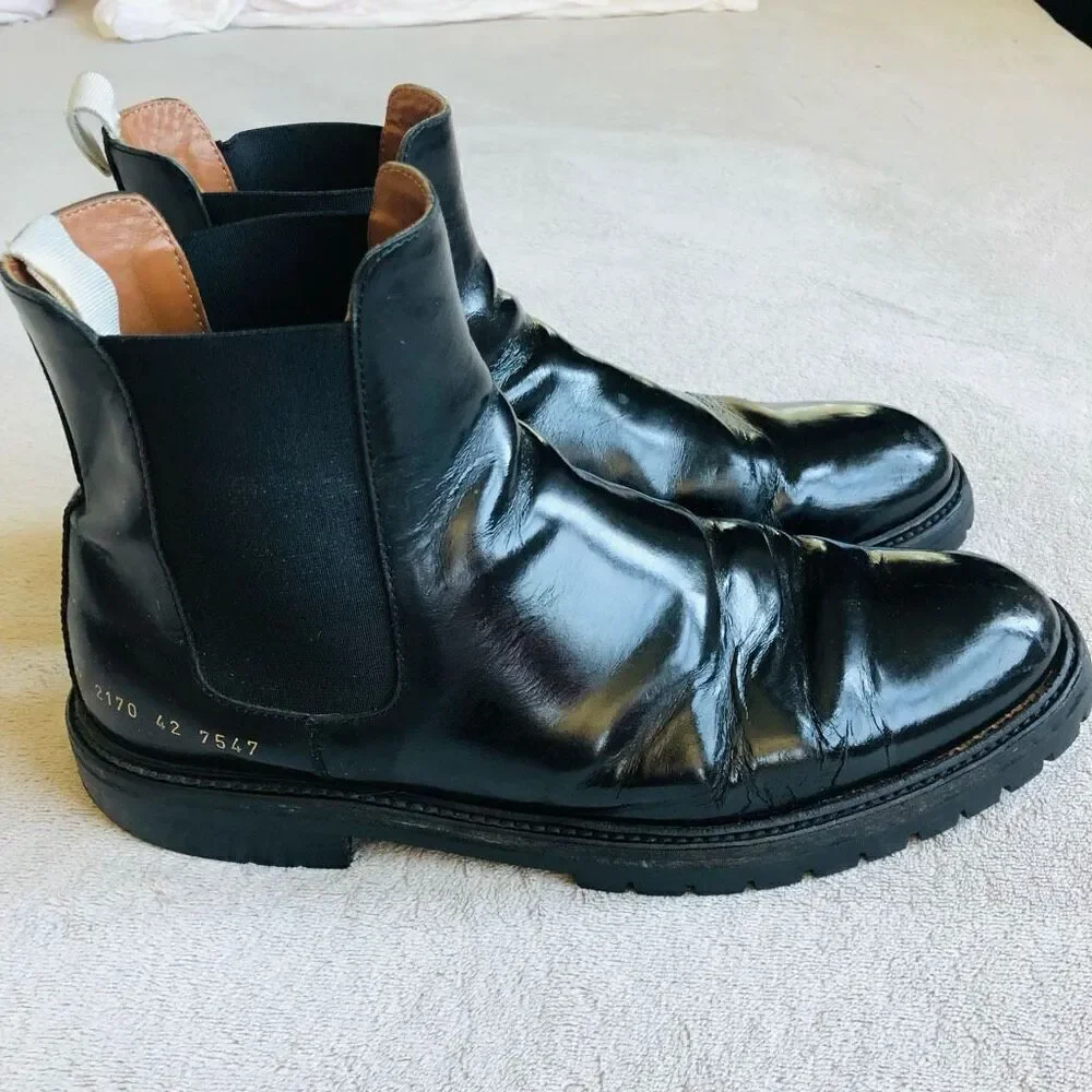 Common Projects Full Napa Leather Chelsea Mens Ankle Boot